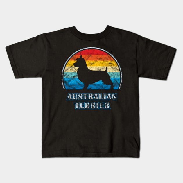 Australian Terrier Vintage Design Dog Kids T-Shirt by millersye